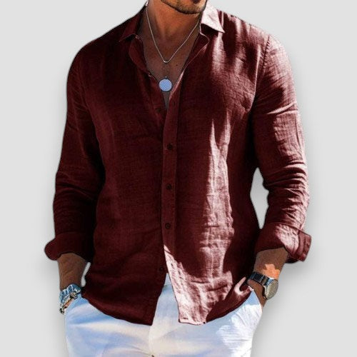 FEDERICO – Camicia Uomo Manica Lunga in Tessuto Leggero