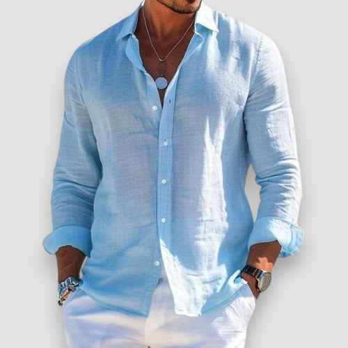 FEDERICO – Camicia Uomo Manica Lunga in Tessuto Leggero